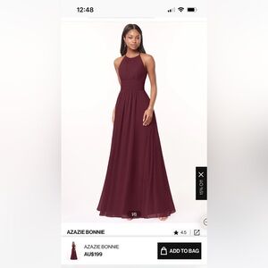 Azazie Bridesmaid Dress in Cabernet